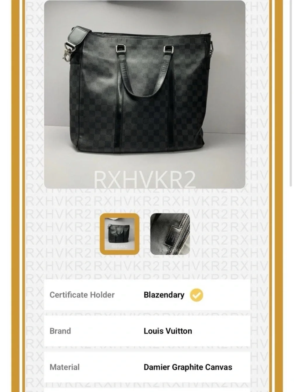 Louis Vuitton Damier Graphite Canvas Tadao Bag w/ Adjustable Cross-Body Strap